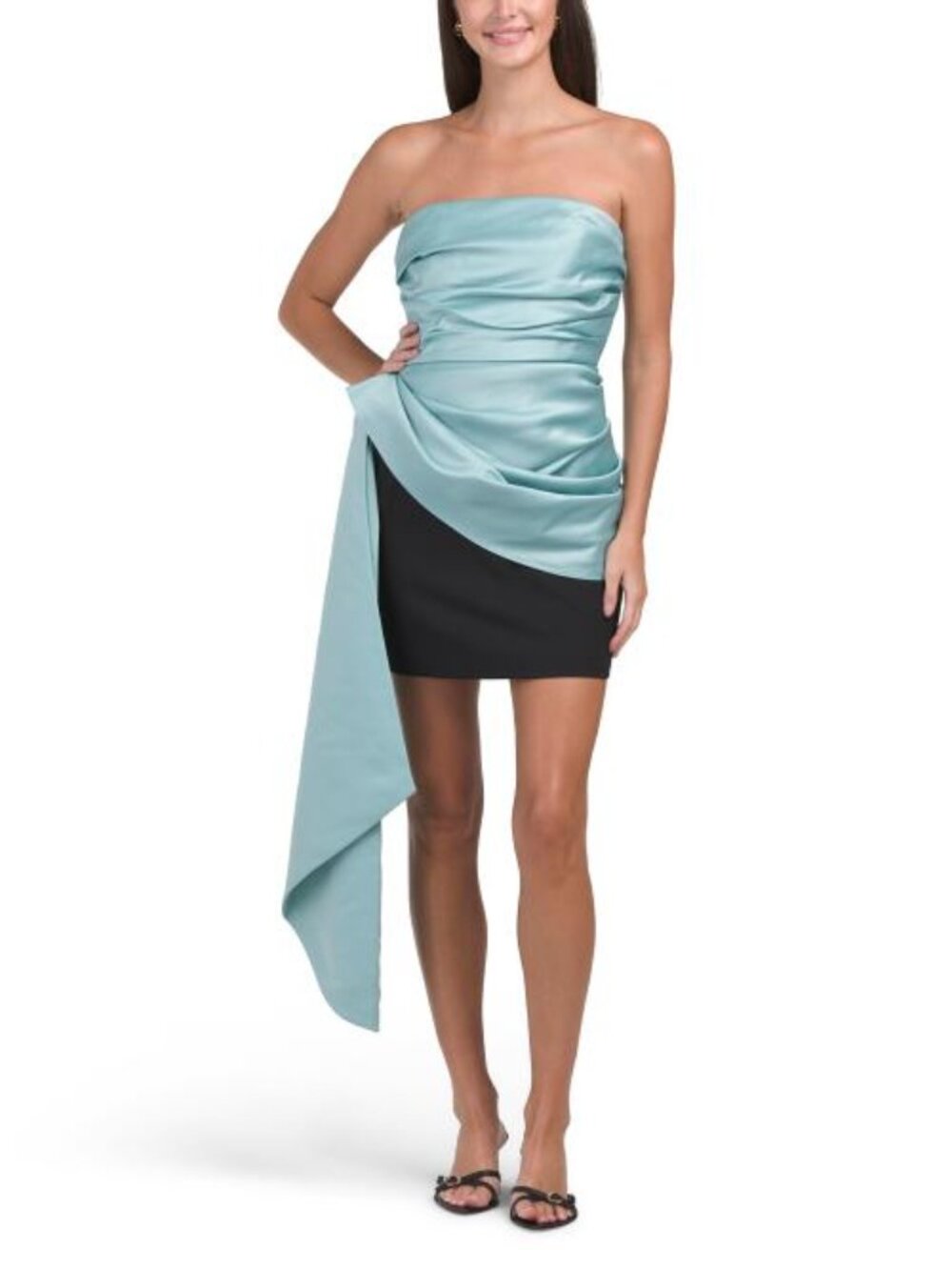 BCBGMAXAZRIA Strapless Draped Mini Dress - Picture 1 of 5